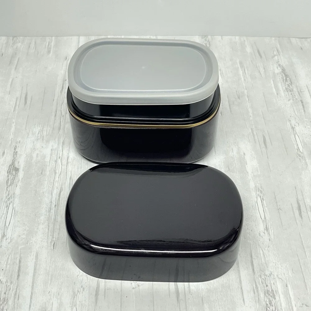Japanese Style Bento Box Food Container Oval Nested Stackable Melamine Plastic‎